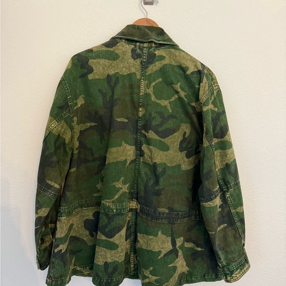 Free People Seize The Day Camo Jacket Womens Size M Military Utility Camouflage - Picture 6 of 11
